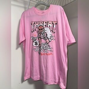 Threat 'Trap Money' Graphic Tee - Pink